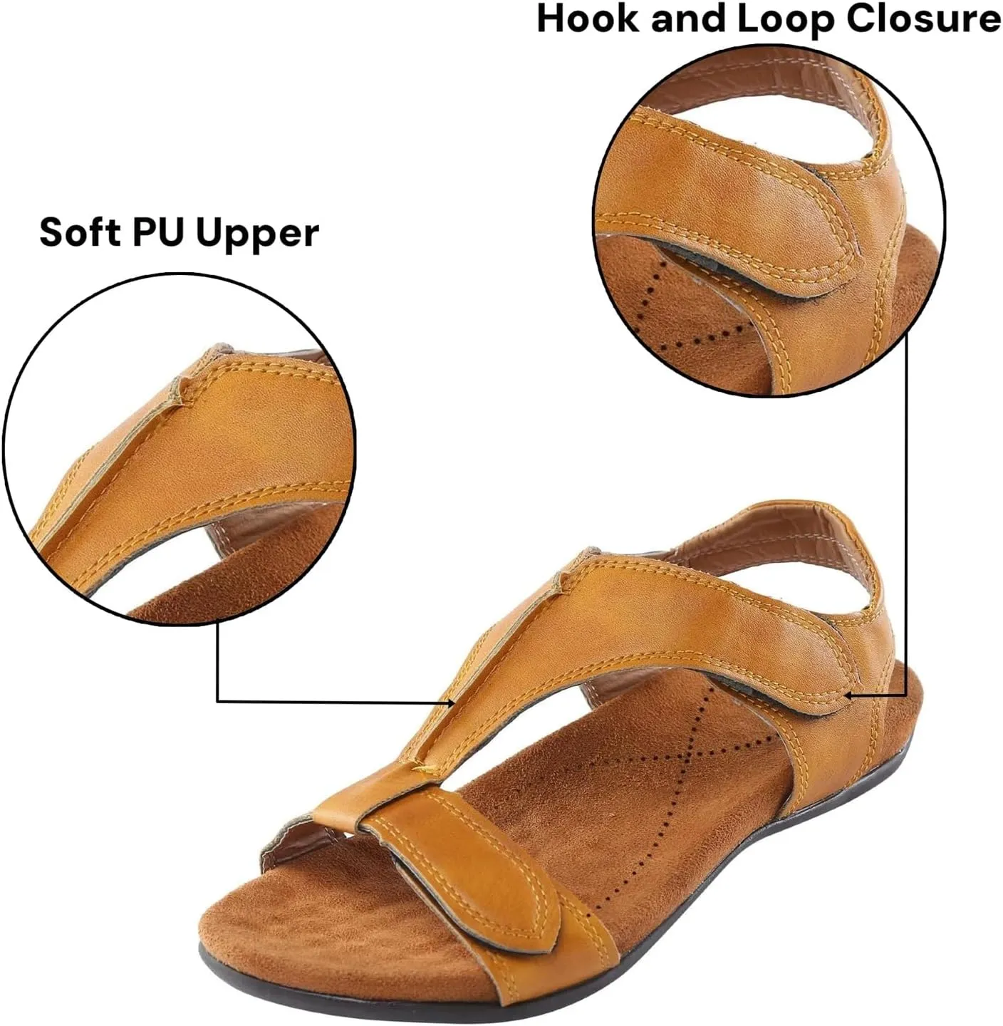 Orthopedic Sandals for Women 2025 Summer Arch Support Sandals Comfortable Beach Orthotic Slippers Fashion T-Strap Flat Sandal Breathable Slip on Slippers All Day Comfort