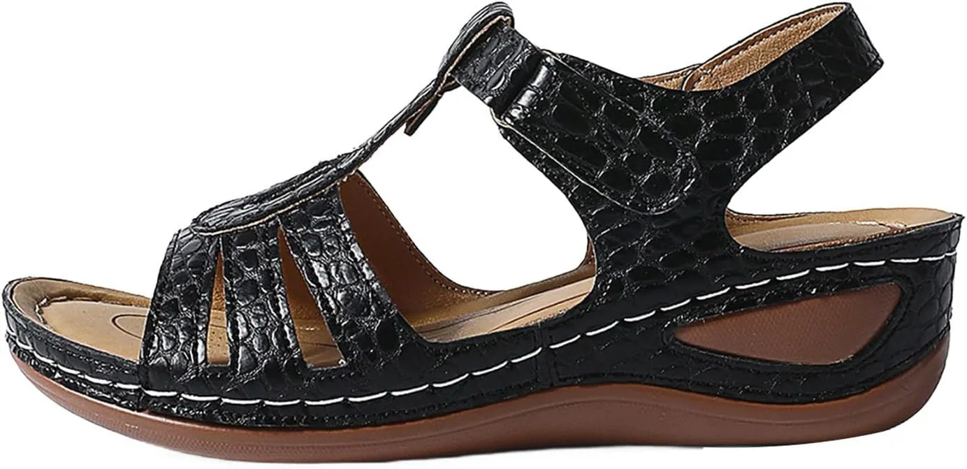 Orthopedic Sandals for Women Comfortable Dress Wedge Sandals Summer Walking Wedges Casual Platform Slippers with Arch Support