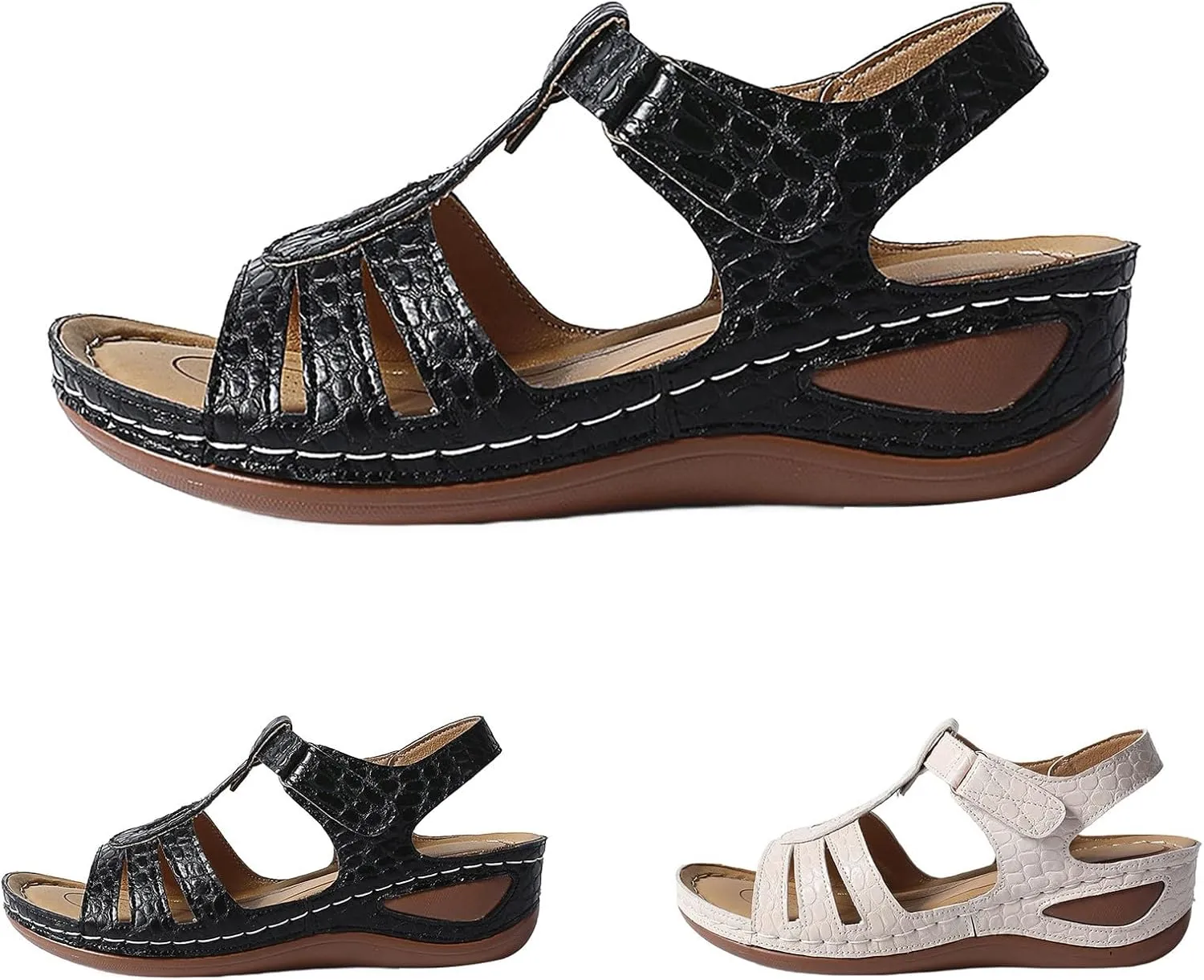 Orthopedic Sandals for Women Comfortable Dress Wedge Sandals Summer Walking Wedges Casual Platform Slippers with Arch Support