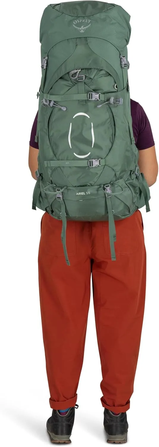 Osprey Ariel 55L Women's Backpacking Backpack, Medium Gray, WM/L