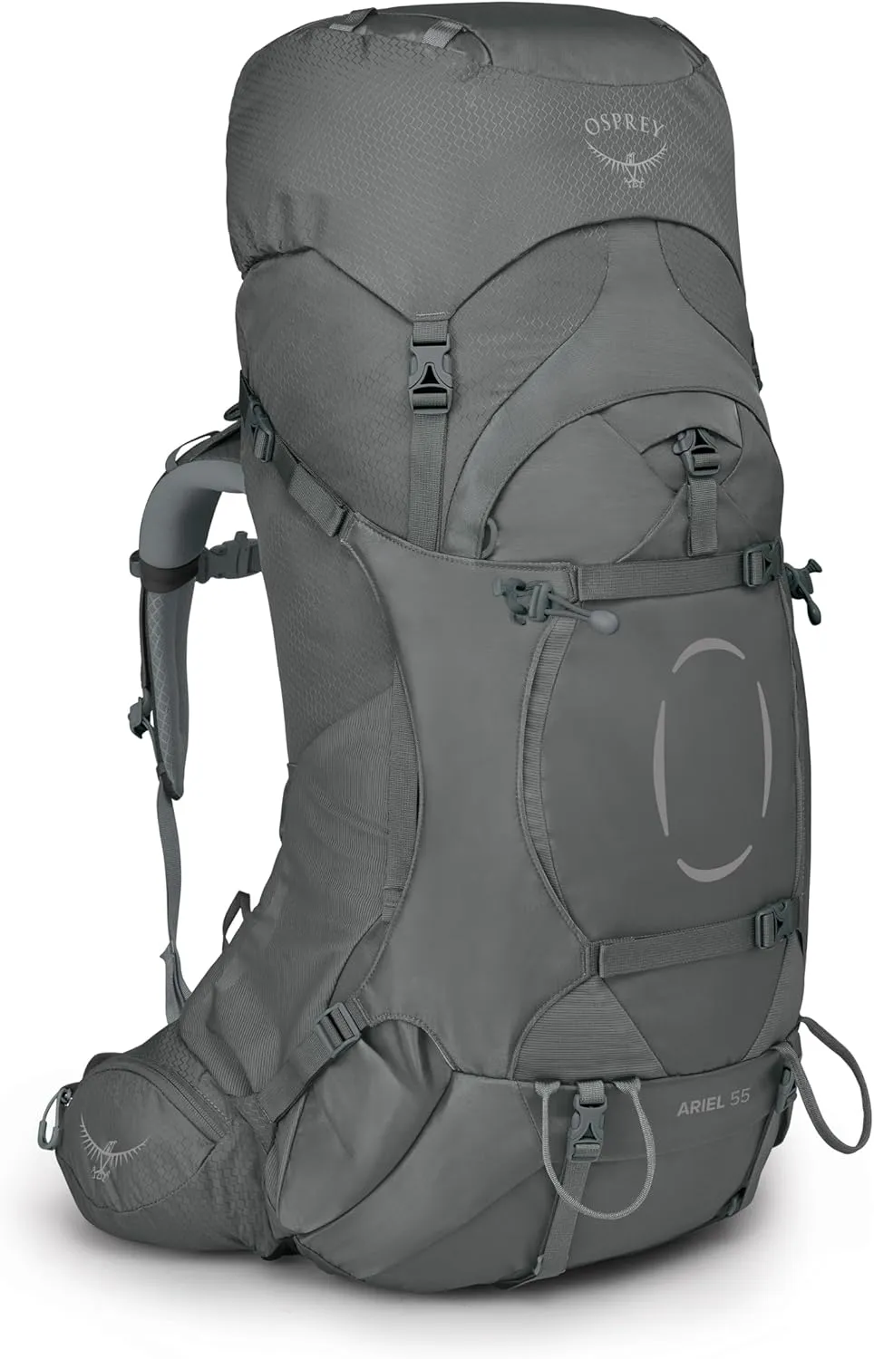 Osprey Ariel 55L Women's Backpacking Backpack, Medium Gray, WM/L