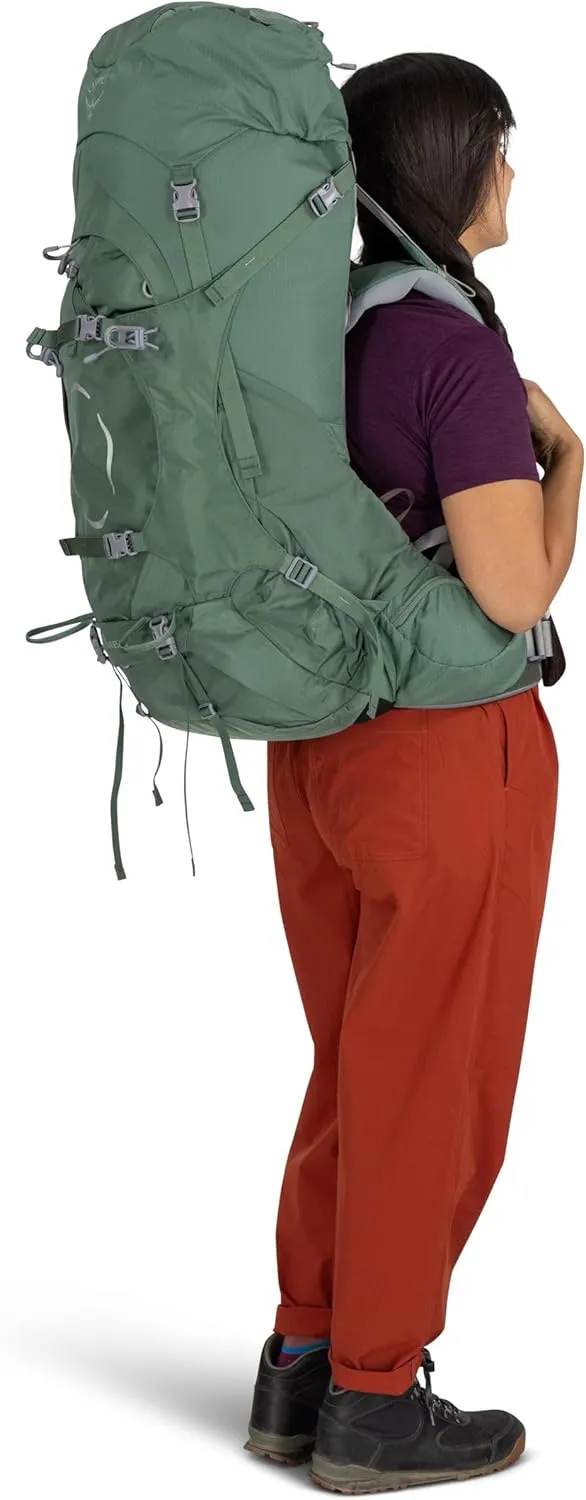 Osprey Ariel 55L Women's Backpacking Backpack, Medium Gray, WM/L