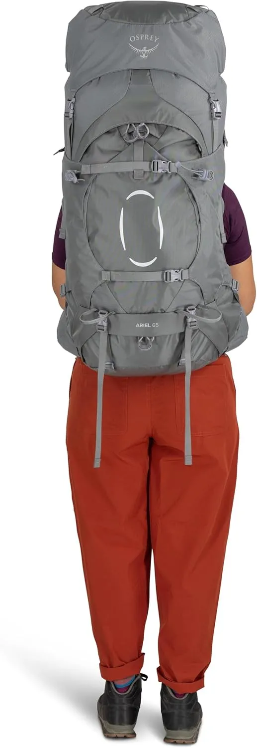 Osprey Ariel 65L Women's Backpacking Backpack, Medium Gray, WM/L