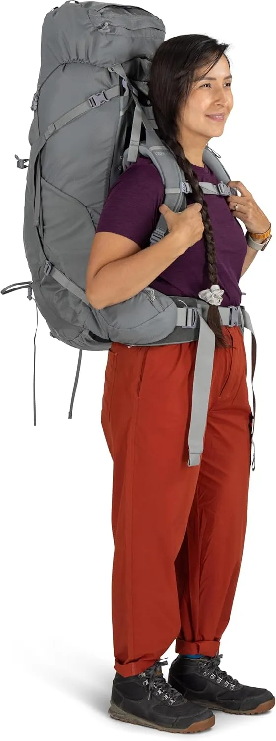 Osprey Ariel 65L Women's Backpacking Backpack, Medium Gray, WM/L