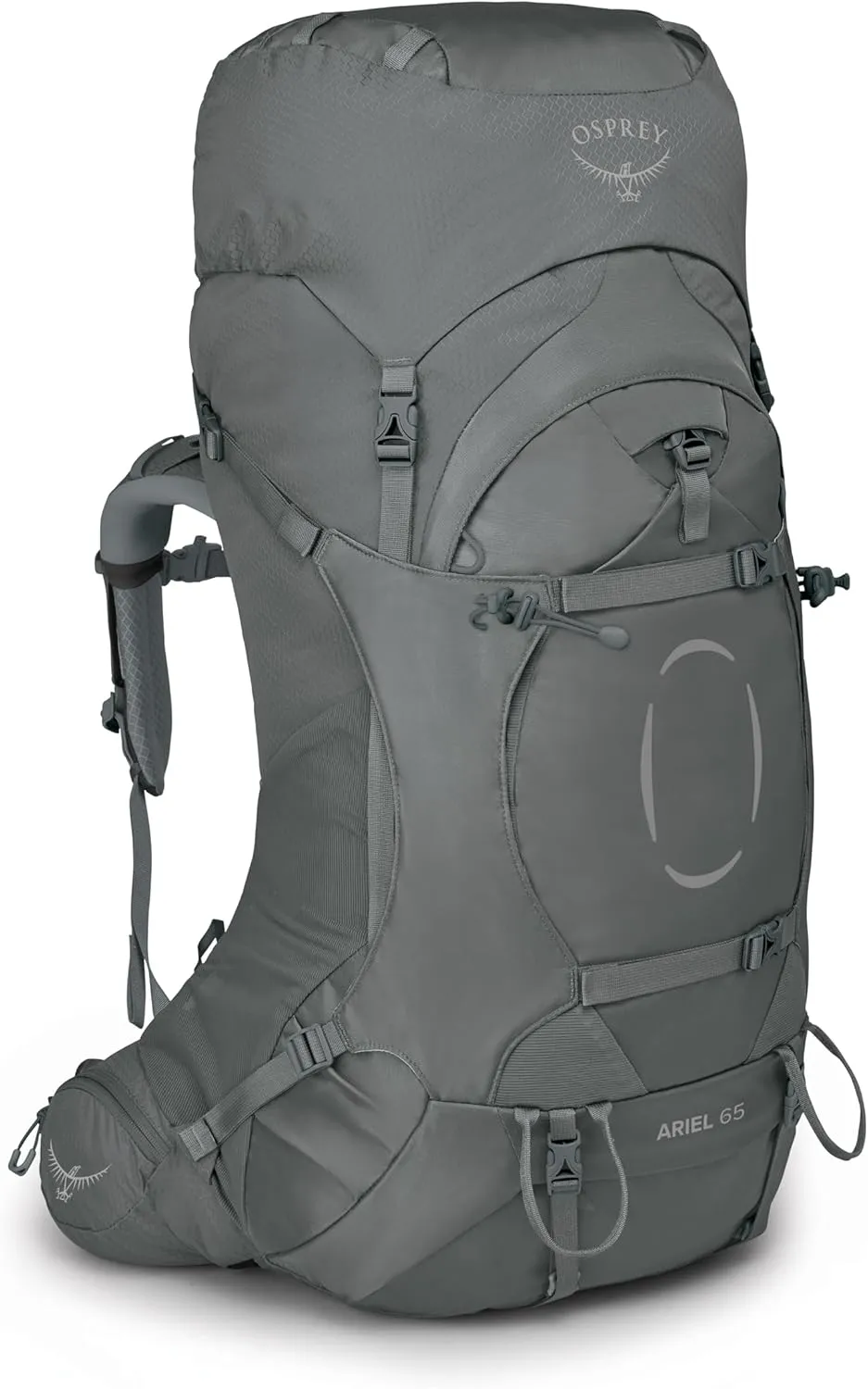 Osprey Ariel 65L Women's Backpacking Backpack, Medium Gray, WM/L