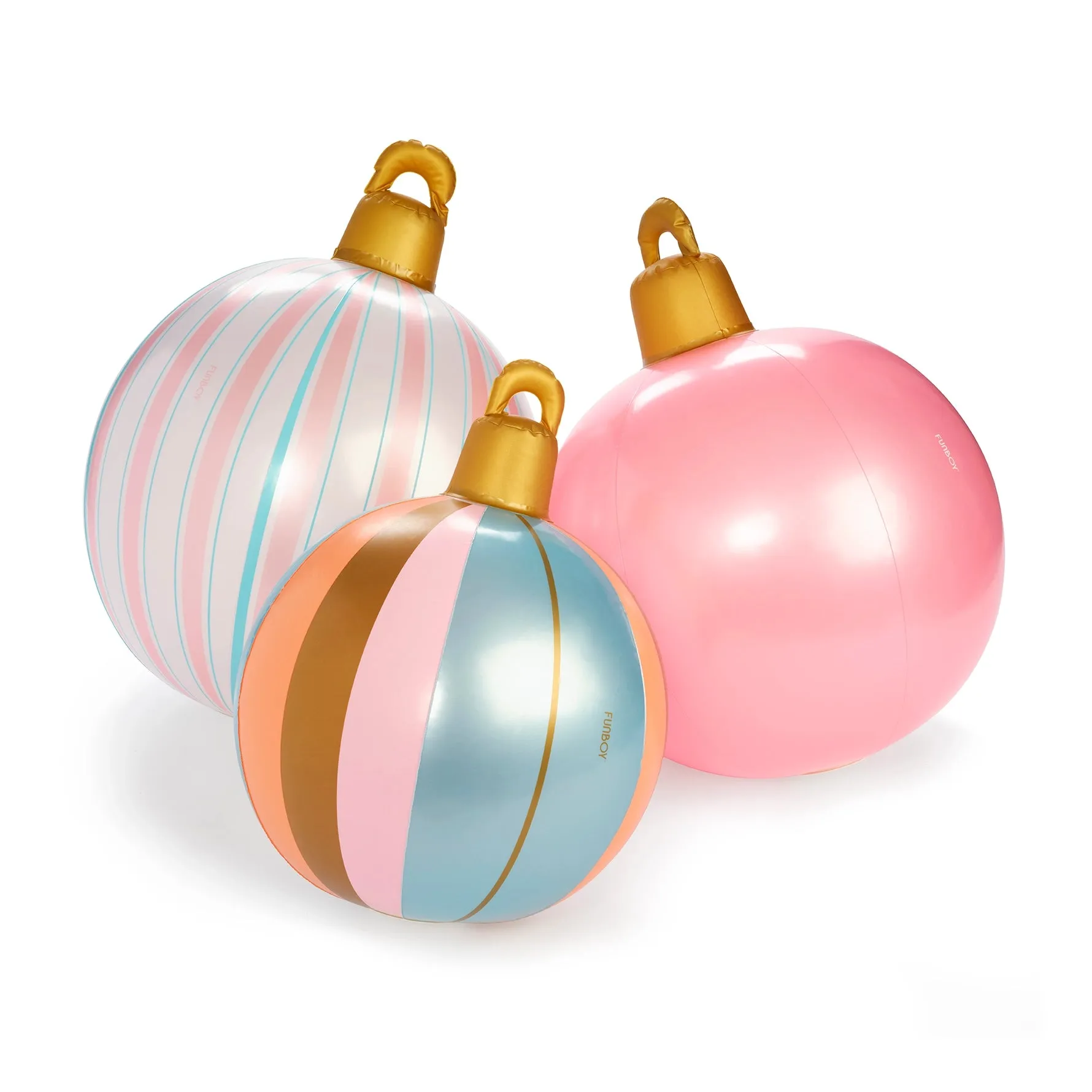 Pink Light Up Christmas Ornament Holiday Balls by Funboy - 3 Pack