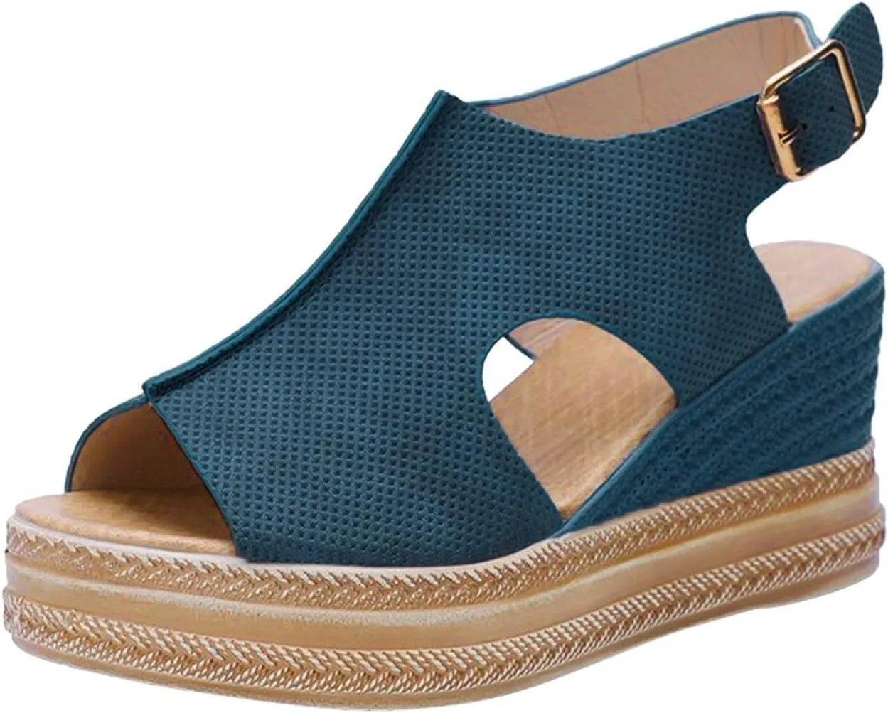 Platform Wedge Low Heels Sandals for Women 2025 Summer Casual Open Toe Orthopedic Thick Sole Lightweight Sandals Wide Width Walking Dress Shoes for Party Casual Beach Vacation