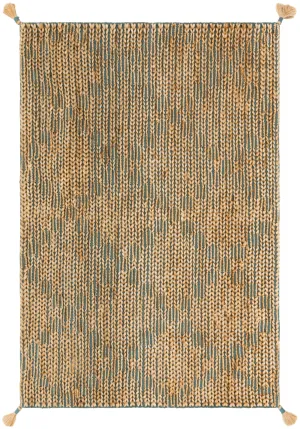 Playa Rug in Aqua & Natural