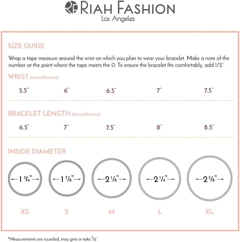 RIAH FASHION Multi Layer Bead Bracelet - Colorful Stacking Beaded Strand Stretch Cuff Statement Bangles Set
