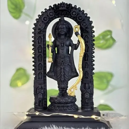 SATYAM KRAFT 1 Pcs Ayodhya Shree ram lalla God Idol for Home Decor, Living Room, Office Desk, Table, Bedroom Corner Showpiece,Figurines, Rakshabandhan Gifts Items Ram Lalla murti (Pack of 1) (Large)