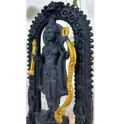 SATYAM KRAFT 1 Pcs Ayodhya Shree ram lalla God Idol for Home Decor, Living Room, Office Desk, Table, Bedroom Corner Showpiece,Figurines, Rakshabandhan Gifts Items Ram Lalla murti (Pack of 1) (Large)