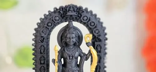 SATYAM KRAFT 1 Pcs Ayodhya Shree ram lalla God Idol for Home Decor, Living Room, Office Desk, Table, Bedroom Corner Showpiece,Figurines, Rakshabandhan Gifts Items Ram Lalla murti (Pack of 1) (Large)