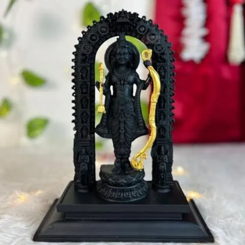 SATYAM KRAFT 1 Pcs Ayodhya Shree ram lalla God Idol for Home Decor, Living Room, Office Desk, Table, Bedroom Corner Showpiece,Figurines, Rakshabandhan Gifts Items Ram Lalla murti (Pack of 1) (Large)