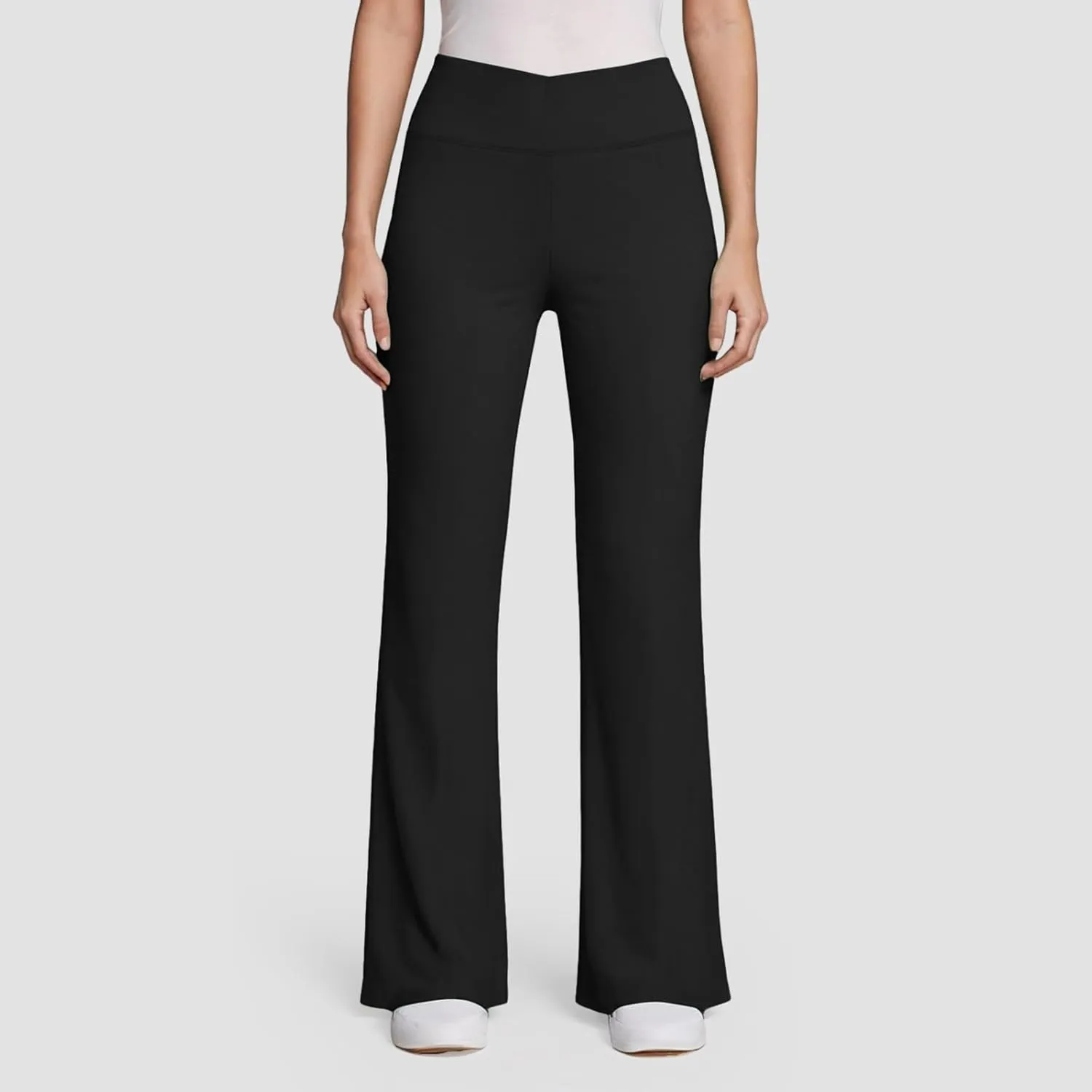 sdbrld Leggings for Women Wide Leg Yoga Pants Stretch Dress Lounge Pants High Waisted Casual Workout Trousers with Pockets