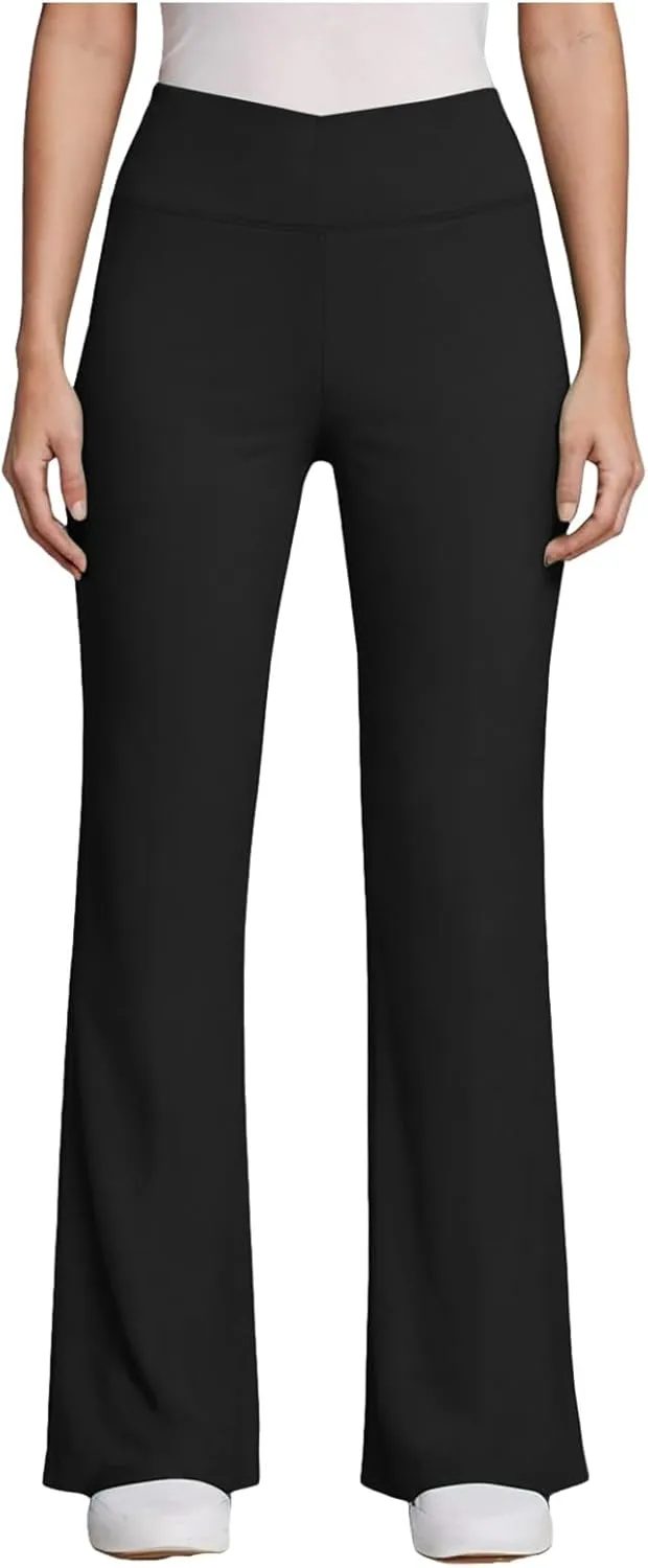 sdbrld Leggings for Women Wide Leg Yoga Pants Stretch Dress Lounge Pants High Waisted Casual Workout Trousers with Pockets