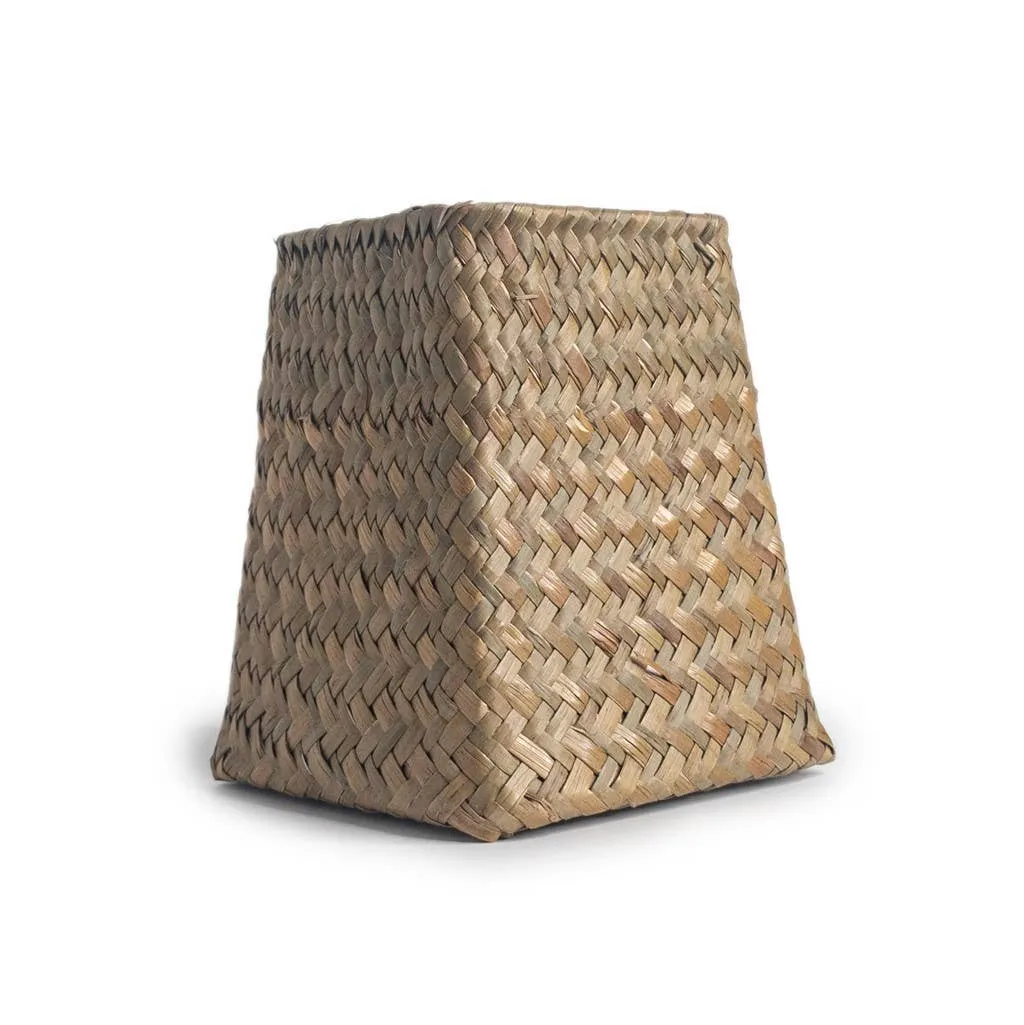 seagrass handmade woven flower vase (rattan decor)