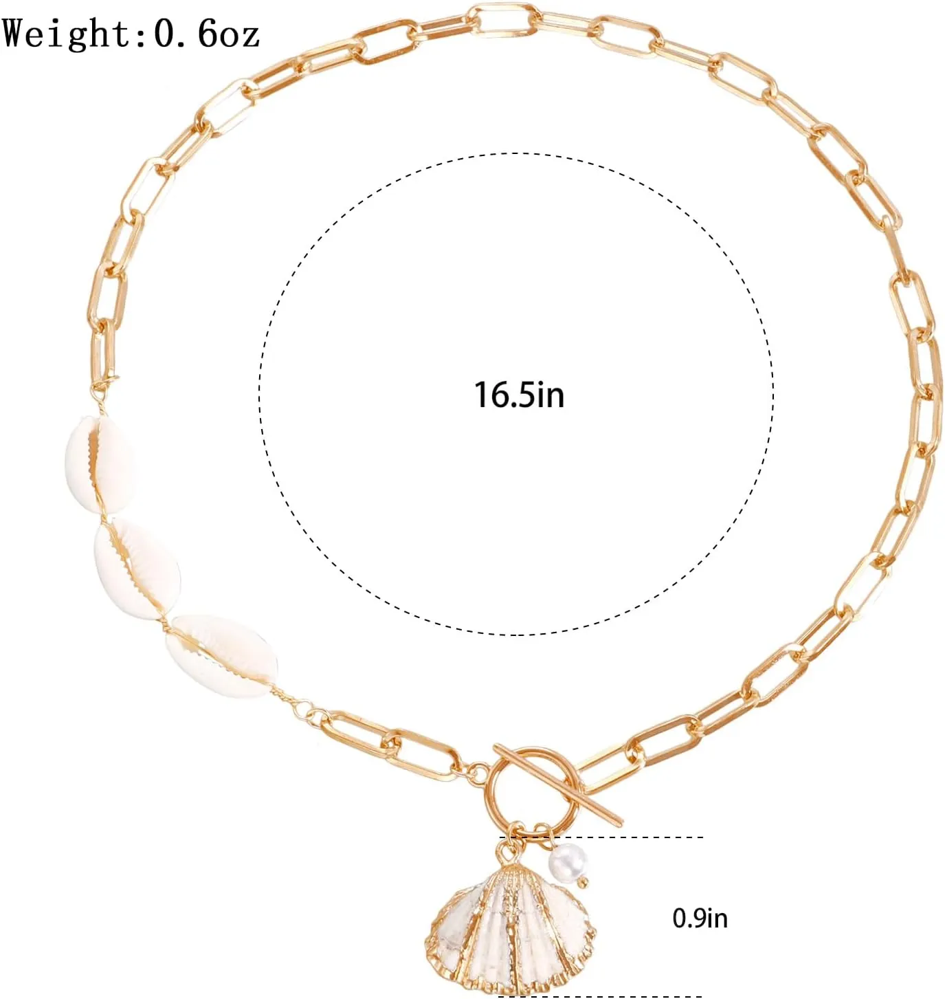 Shell Necklace Seashell Pearl Necklace Summer Puka Shell Charm Necklace Hawaiian Starfish Sea Shell Necklaces Layered Boho Choker Beach Necklace Jewelry Outfit Accessories for Women