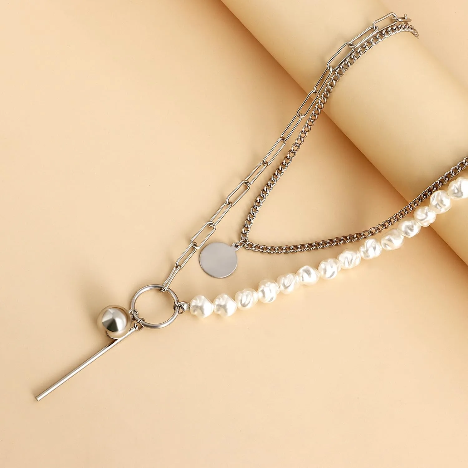 Shell Necklace Seashell Pearl Necklace Summer Puka Shell Charm Necklace Hawaiian Starfish Sea Shell Necklaces Layered Boho Choker Beach Necklace Jewelry Outfit Accessories for Women