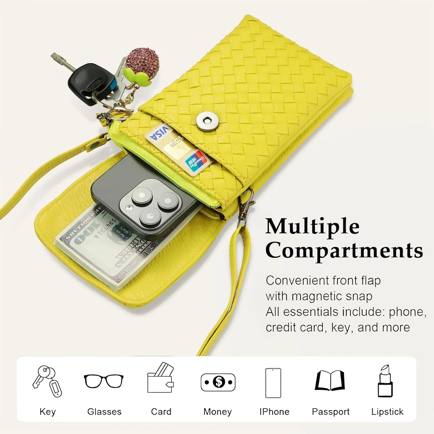 Small Crossbody Bags for Women Small Purses Woven Cell Phone Purse Travel Purse Wallet Phone Purses