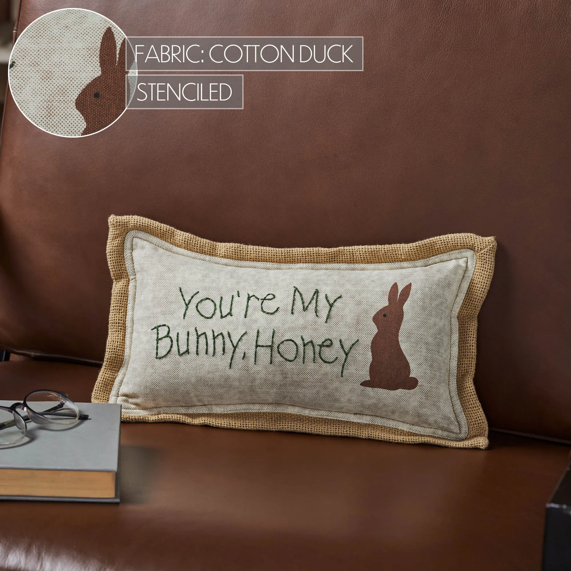 Spring In Bloom You're My Bunny Honey Pillow 7x13
