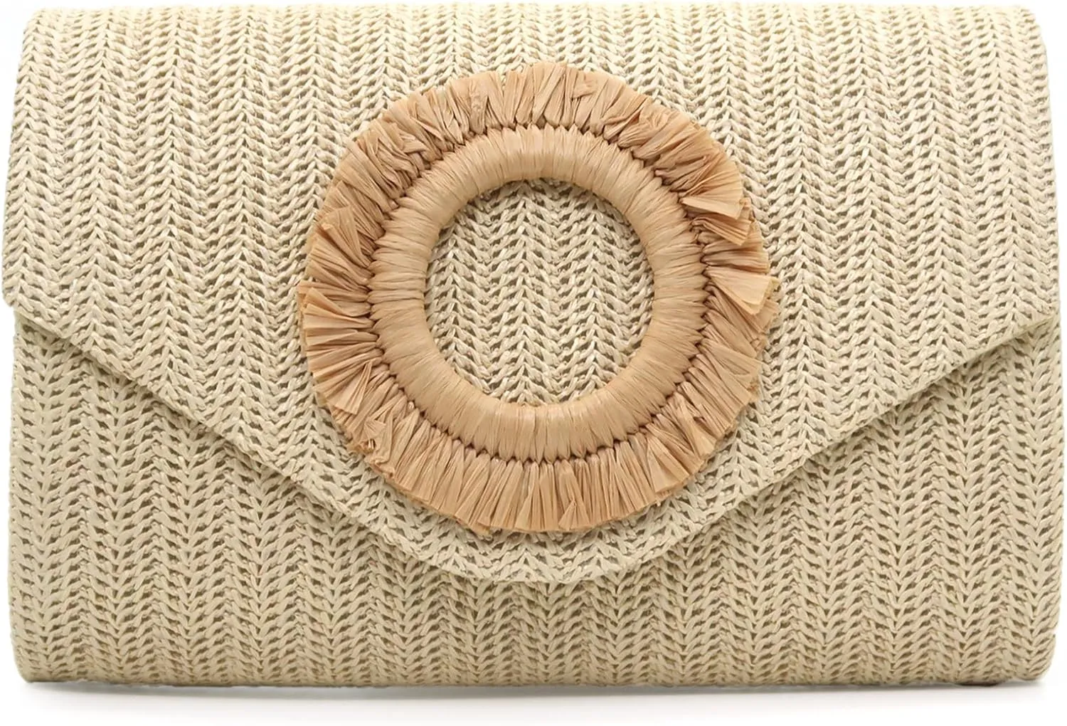 Straw Clutch Purse for Women Summer Clutch Purses Beach Envelope Bag Evening Handbag Shoulder Crossbody Purse