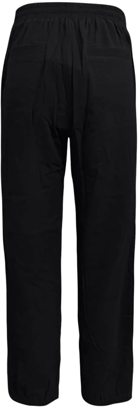 Summer Drawstring Casual Lounge Pant Cotton Blend Drawstring Elastic Waist Pocket Long Wide Leg Casual Lounge Pant