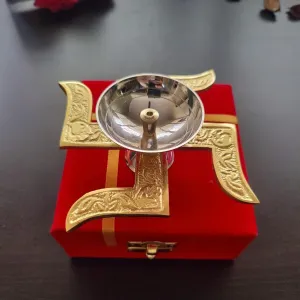 Swastik Design Diya with Gift Box