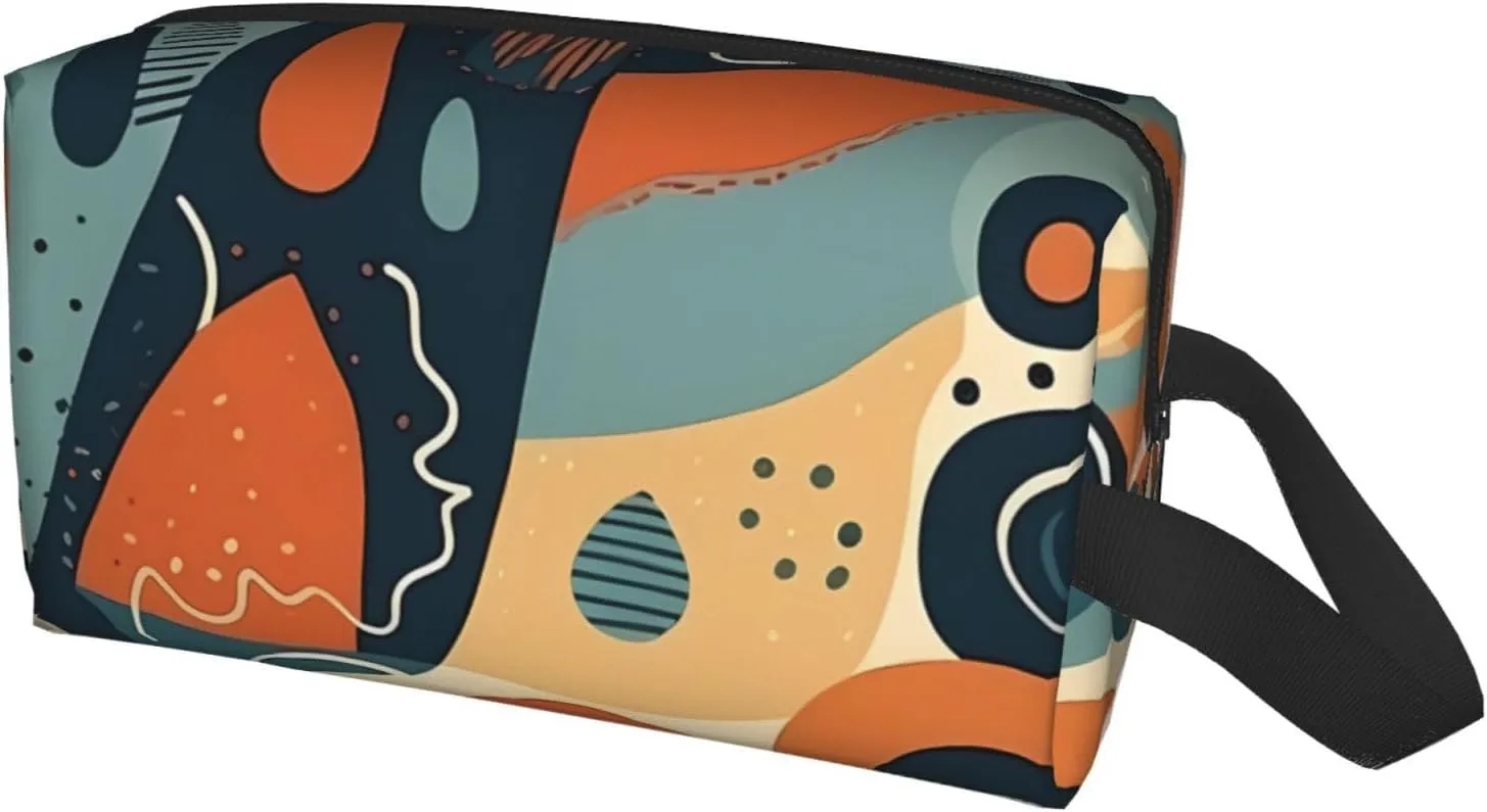 Toiletry Bag for Women Men Dopp Kit Travel Makeup Bag Make Up Organizers Cosmetic Bag Patterns with Different Shapes Hanging Toiletry Bag Shaving Bag with Large Capacity for Travel