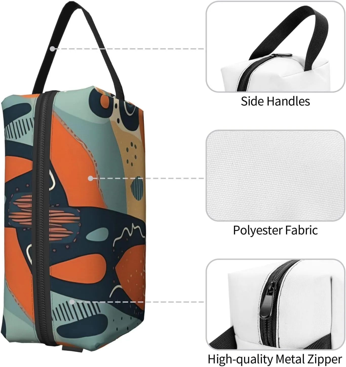 Toiletry Bag for Women Men Dopp Kit Travel Makeup Bag Make Up Organizers Cosmetic Bag Patterns with Different Shapes Hanging Toiletry Bag Shaving Bag with Large Capacity for Travel
