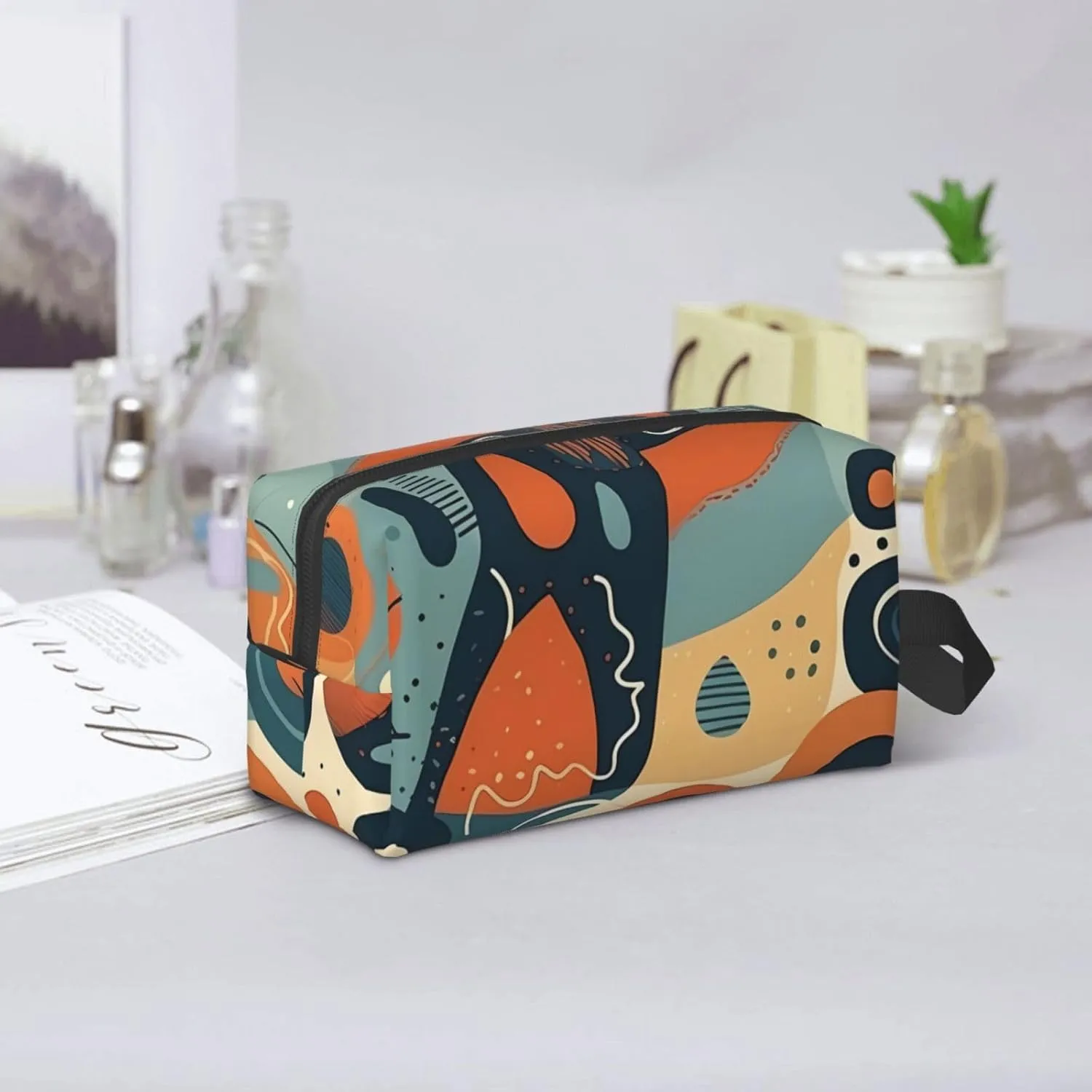 Toiletry Bag for Women Men Dopp Kit Travel Makeup Bag Make Up Organizers Cosmetic Bag Patterns with Different Shapes Hanging Toiletry Bag Shaving Bag with Large Capacity for Travel
