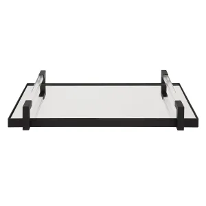 Uttermost Deki Black Mirrored Tray