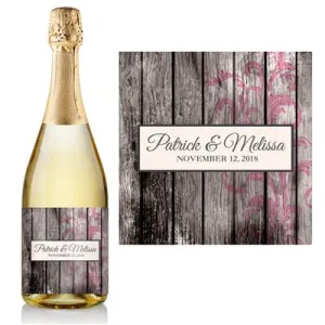 Vintage Wood Champagne Label