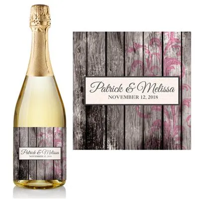 Vintage Wood Champagne Label