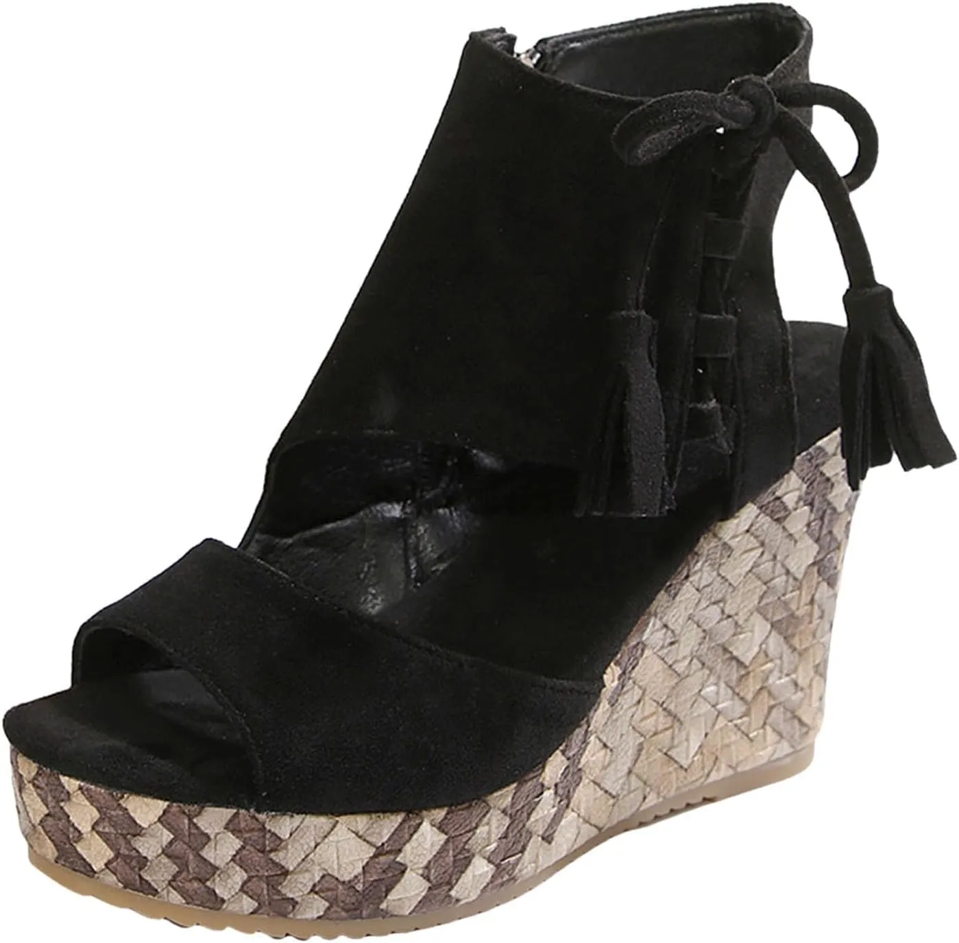 Wedge Sandals for Women Dressy Open Toe Ankle Strap Espadrilles Platform Sandals Summer Orthopedic Comfortable High Heels Beach Shoes Casual