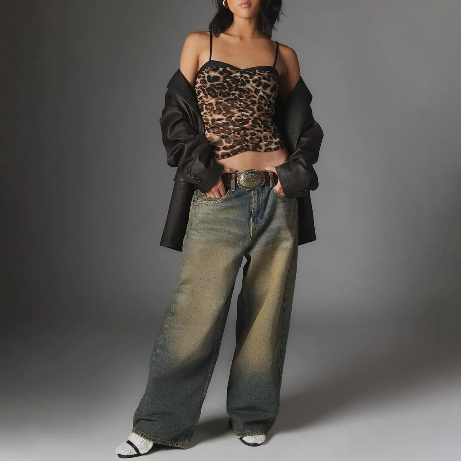 Women Double Layer Mesh Tank Tops Sleeveless Patchwork Strappy Going Out Tops Camisole Y2k Backless Crop Cami Shirts