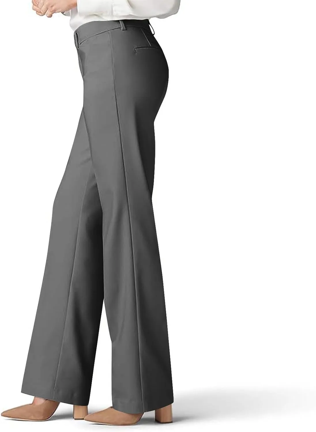 Women Dress Pants Flare Leggings Work Office Pant Wide Leg Slacks High Waist Bootcut Business Trousers Bottoms Clothes