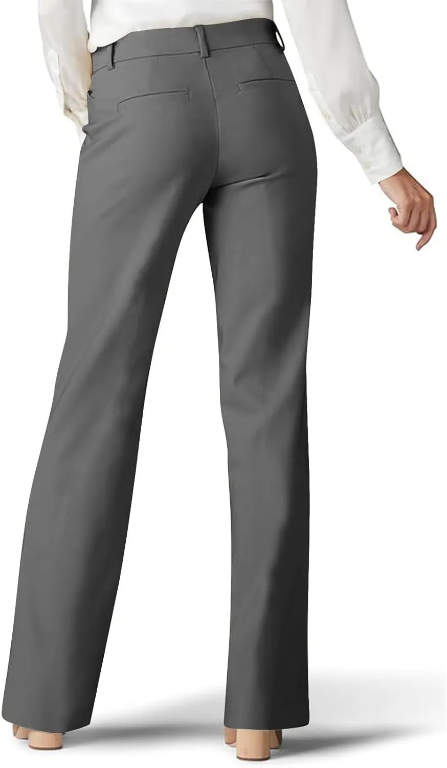 Women Dress Pants Flare Leggings Work Office Pant Wide Leg Slacks High Waist Bootcut Business Trousers Bottoms Clothes