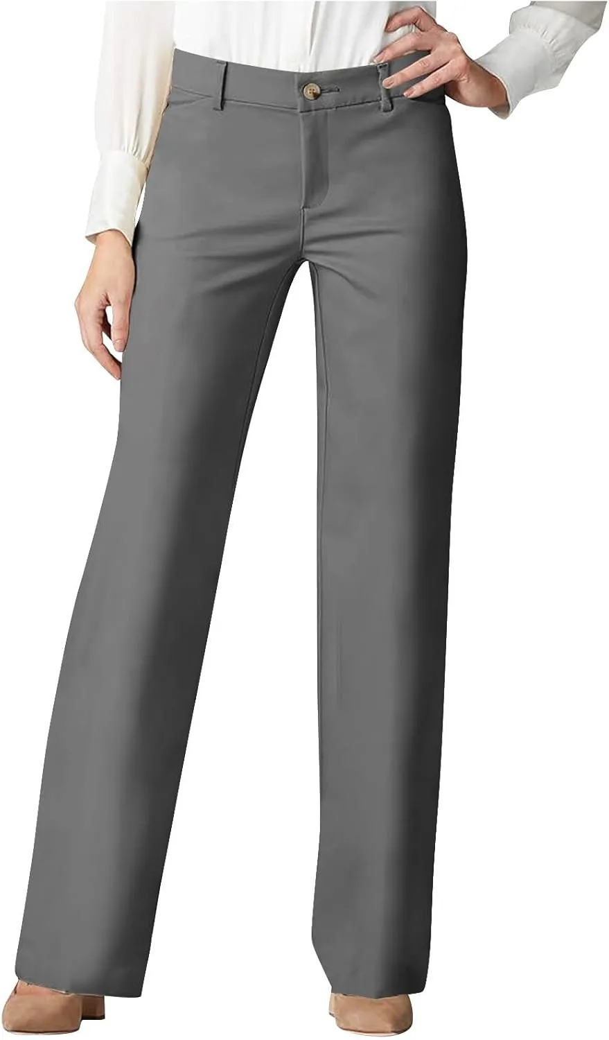 Women Dress Pants Flare Leggings Work Office Pant Wide Leg Slacks High Waist Bootcut Business Trousers Bottoms Clothes