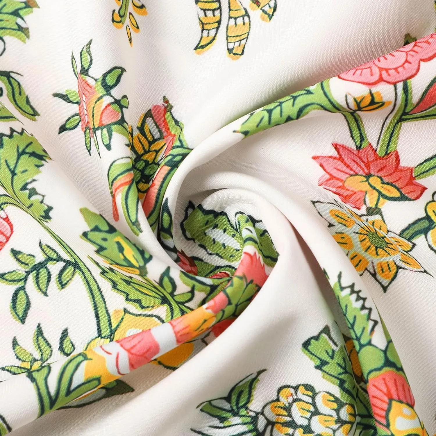 Women Floral Tie Shoulder Mini Strap Dress Cute Square Neck Loose Fit Beach Short Dress Backless Boho Vacation Sundress