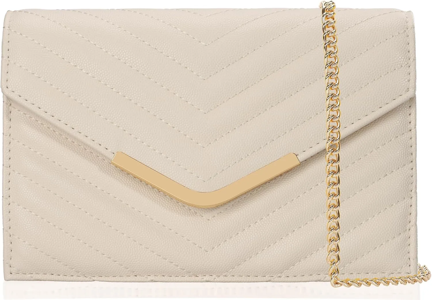Women's Crossbody Bag - Vegan Leather Quilted Shoulder Purse,Detachable Chain Strap&Multi-Pockets for Everyday Use