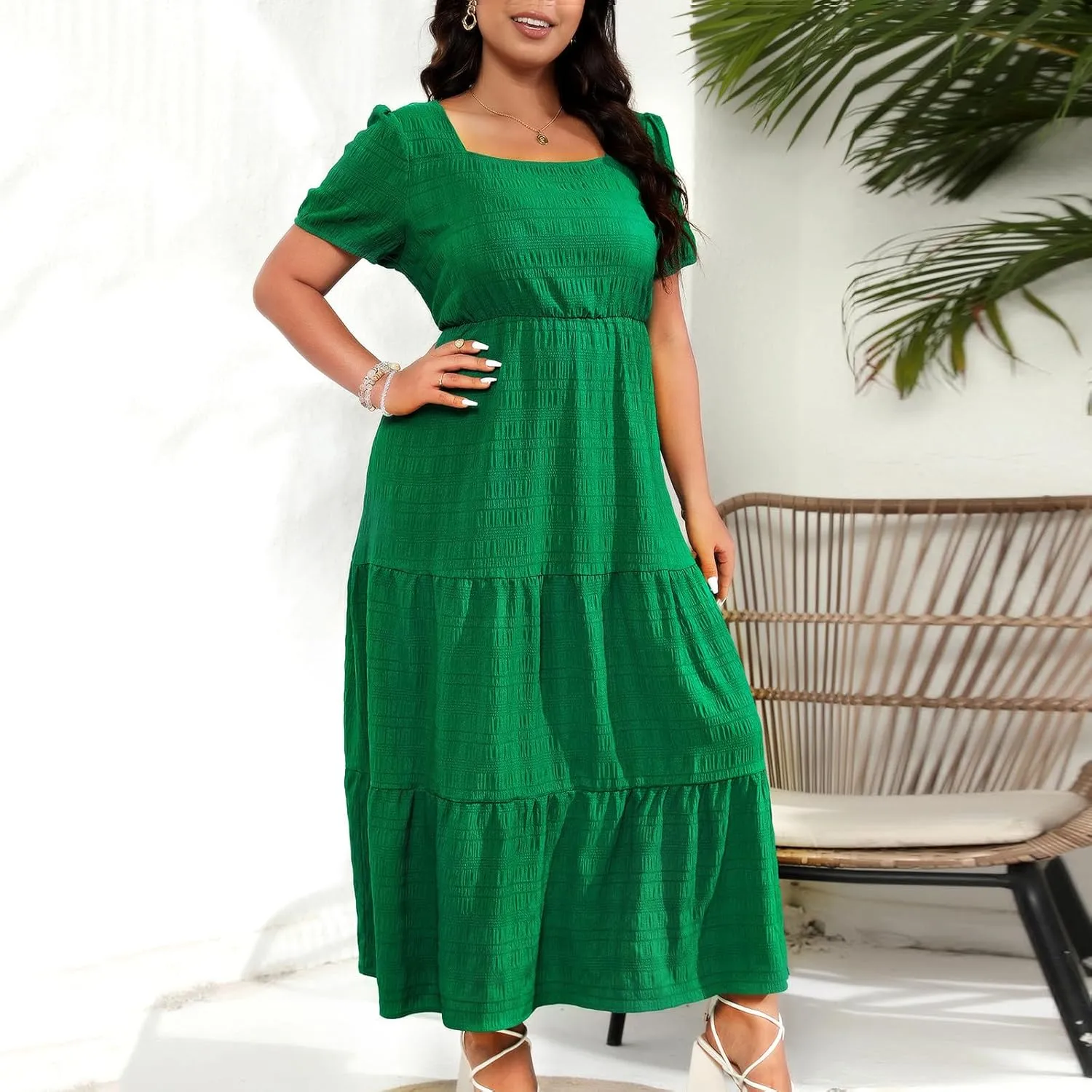 Womens Dresses Short Sleeve Dresses for Women Boat Neck Maxi Long Midi Flowy Fall Summer Dresses 2025