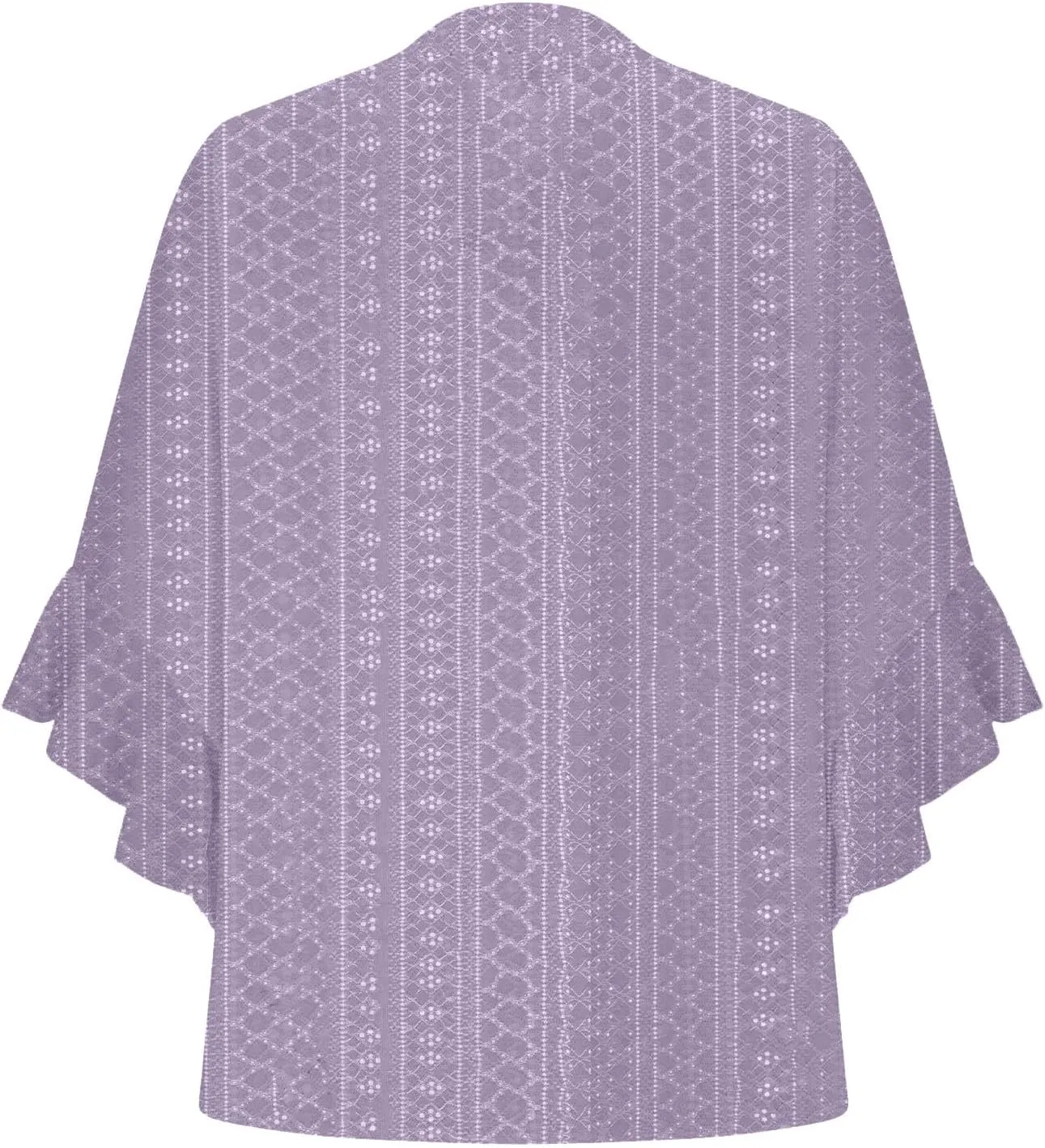 Women's Eyelet Poncho Tops Half Sleeve Tops Trendy Casual Lightweight Flowy Shirt Ruffles Hem Dressy Elegant Blouse