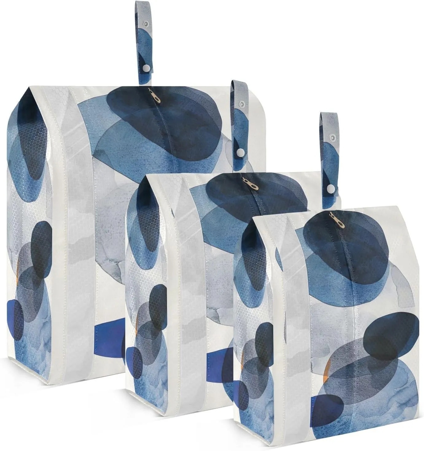 xigua Abstract Shapes 3 Set Compression Packing Cubes for Travel,Travel Essentials for Carry on Luggage,Travel Accessories for Suitcase Organizer Bags Set,Lightweight and foldable