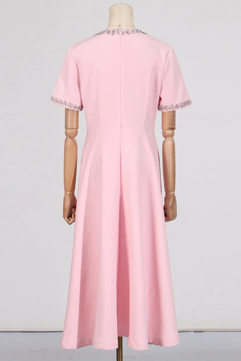 Zoe Bowknot Crystal-embellished Midi Dress